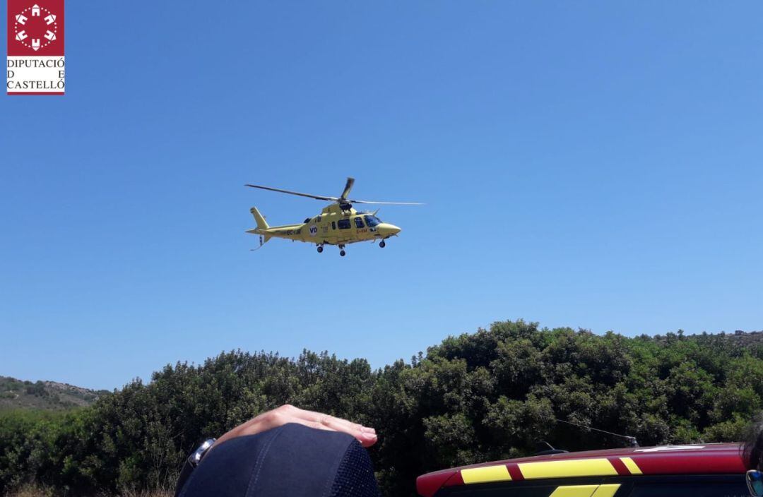 Imagen de la intervención de los bomberos.