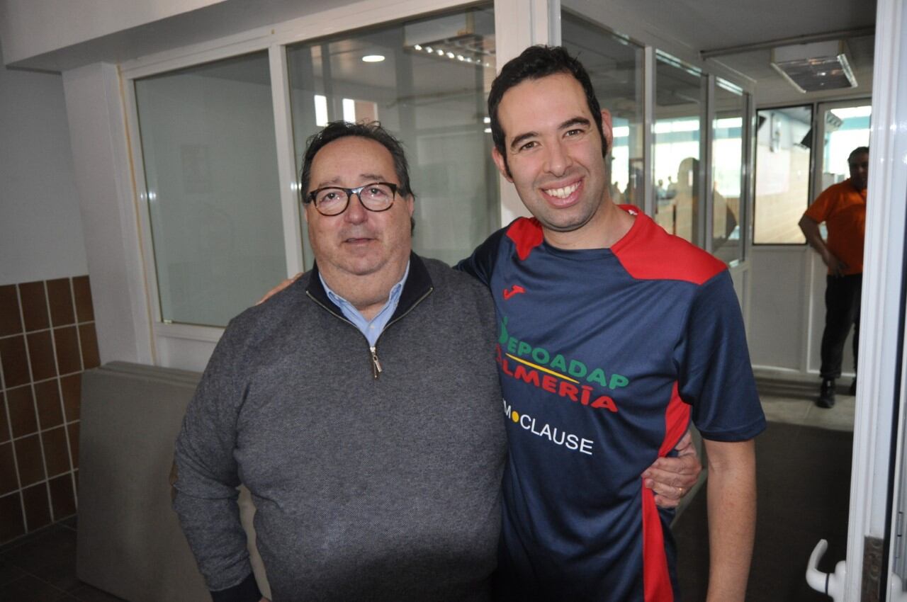 José Juan Rubí con Carlos Tejada en Roquetas de Mar.