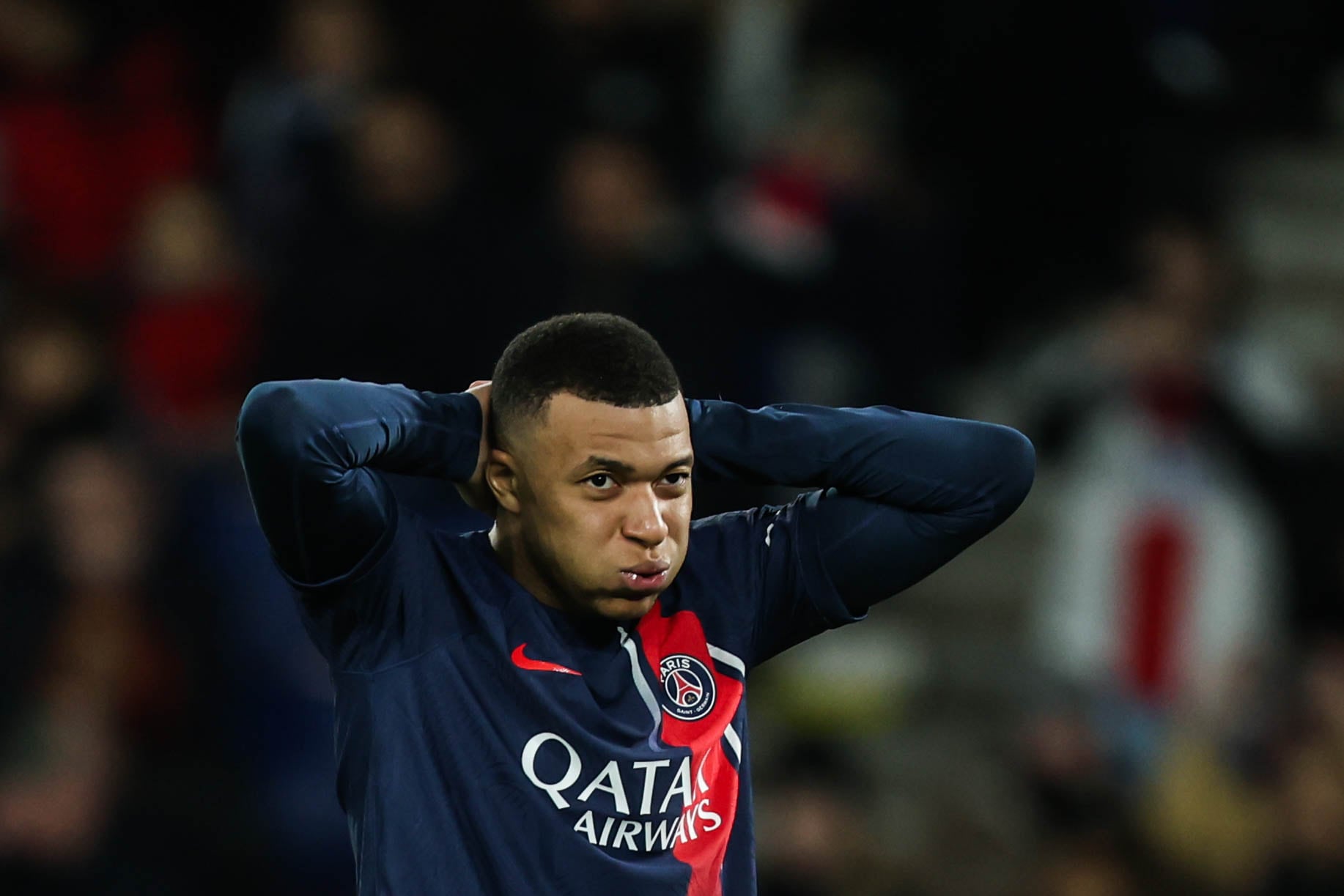 Kylian Mbappé, durante el partido de la Supercopa de Francia entre el PSG y el Toulouse. (Photo by Ibrahim Ezzat/NurPhoto via Getty Images)