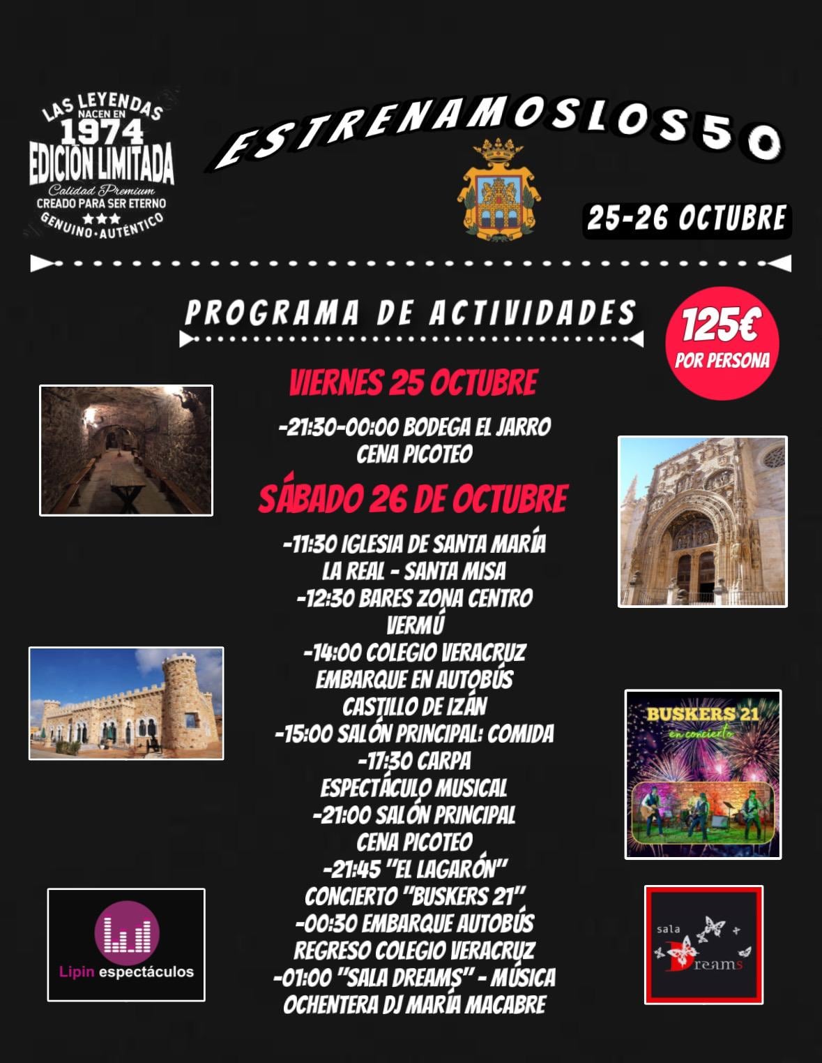 Cartel de actividades de la celebración