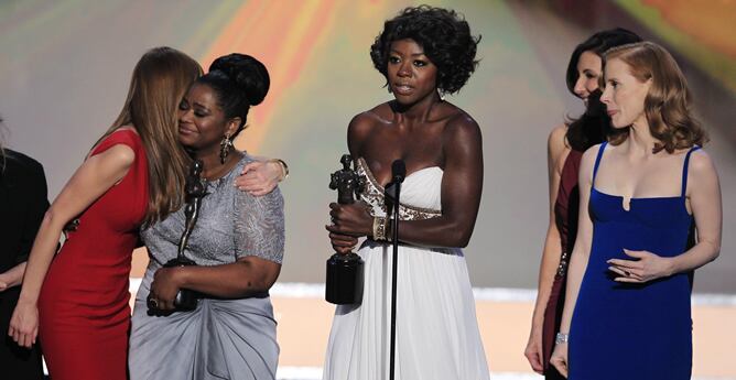 Viola Davis agradece el premio al Mejor Reparto para &#039;Criadas y señoras&#039; ante el sindicato de actores