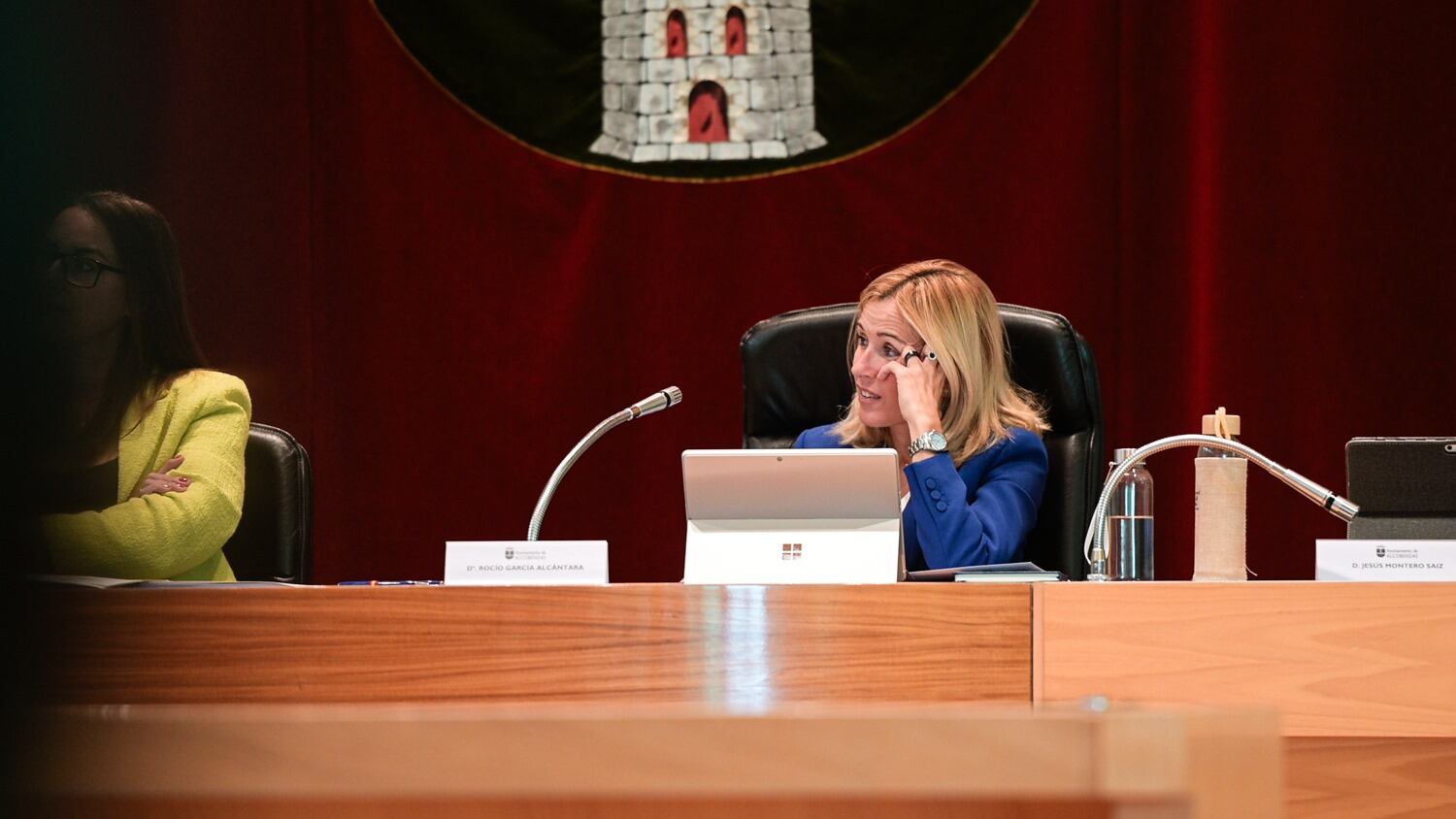 La alcaldesa de Alcobendas, Rocío García Alcántara, durante un Pleno Municipal