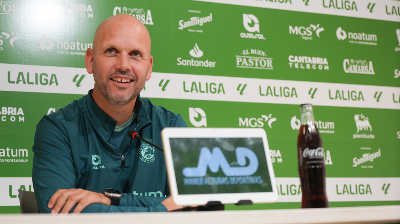 José Alberto, en la sala de prensa de La Albericia.