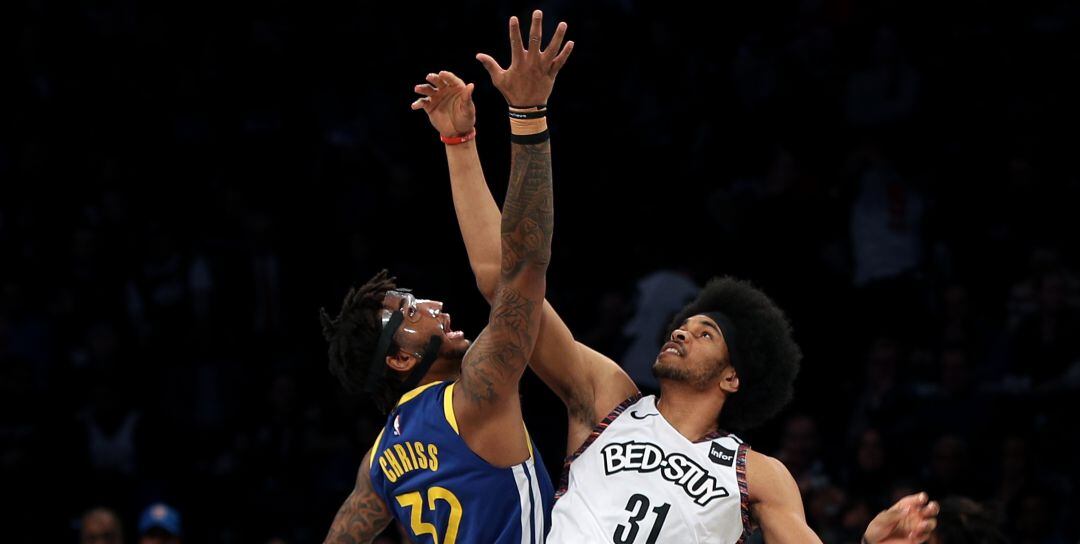 Imagen del partido entre Nets y Warriors disputado hace meses en Brooklyn