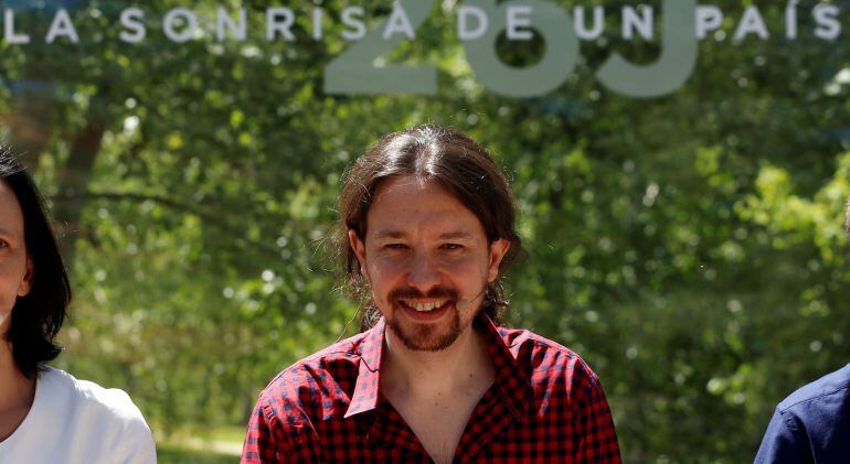 Pablo Iglesias, durante un acto de precampaña de Podemos.