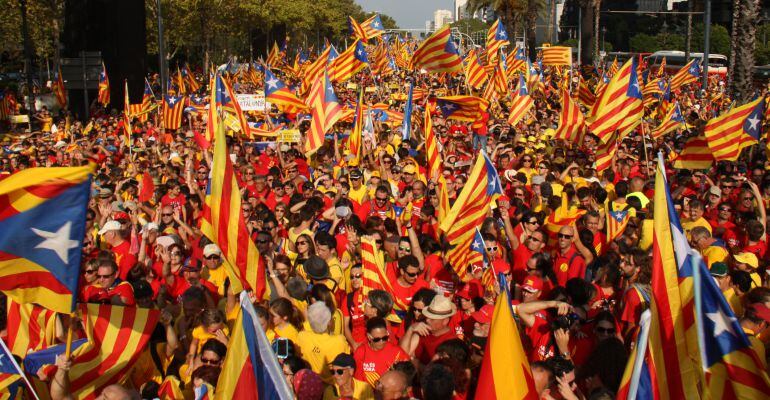 Imatge d&#039;arxiu de la Diada de 2014 