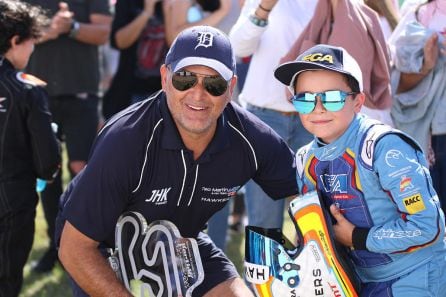 Sandro Pérez con su padre, Alejandro Pérez Mataix