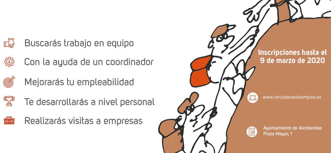 Cartel de la lanzadera de empleo