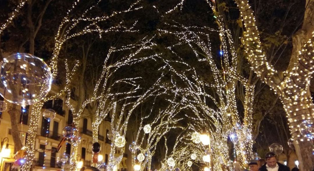 Encendido de las luces de Navidad de Palma en una imagen de 2017.