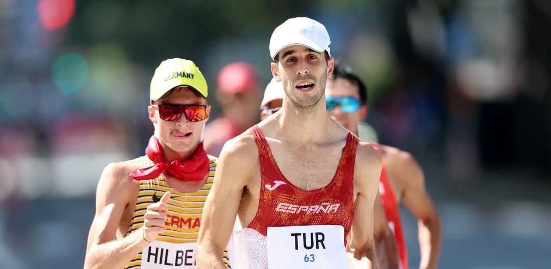 Marc Tur, durante la prueba de 50 kilómetros marcha