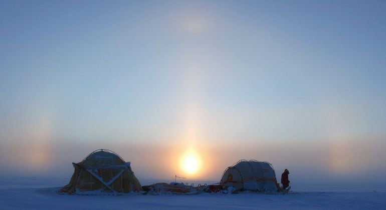 El Trineo de Viento durante la expedición por Groenlandia