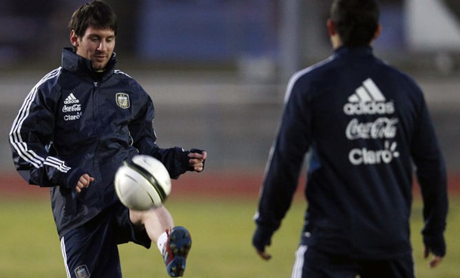 Leo Messi concentrado con la Selección Argentina