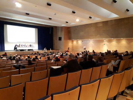 Aspecto que presentaba la sala principal del Centro Cultural Caja de Burgos.