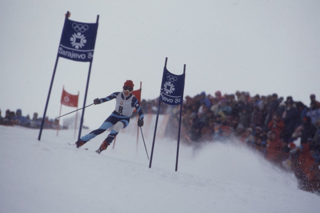 Blanca Fernández Ochoa durante los juegos olímpicos de 1984