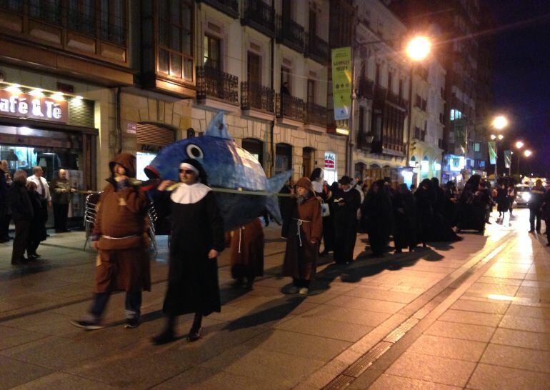 Cortejo fúnebre del Entierro de la Sardina en Palencia