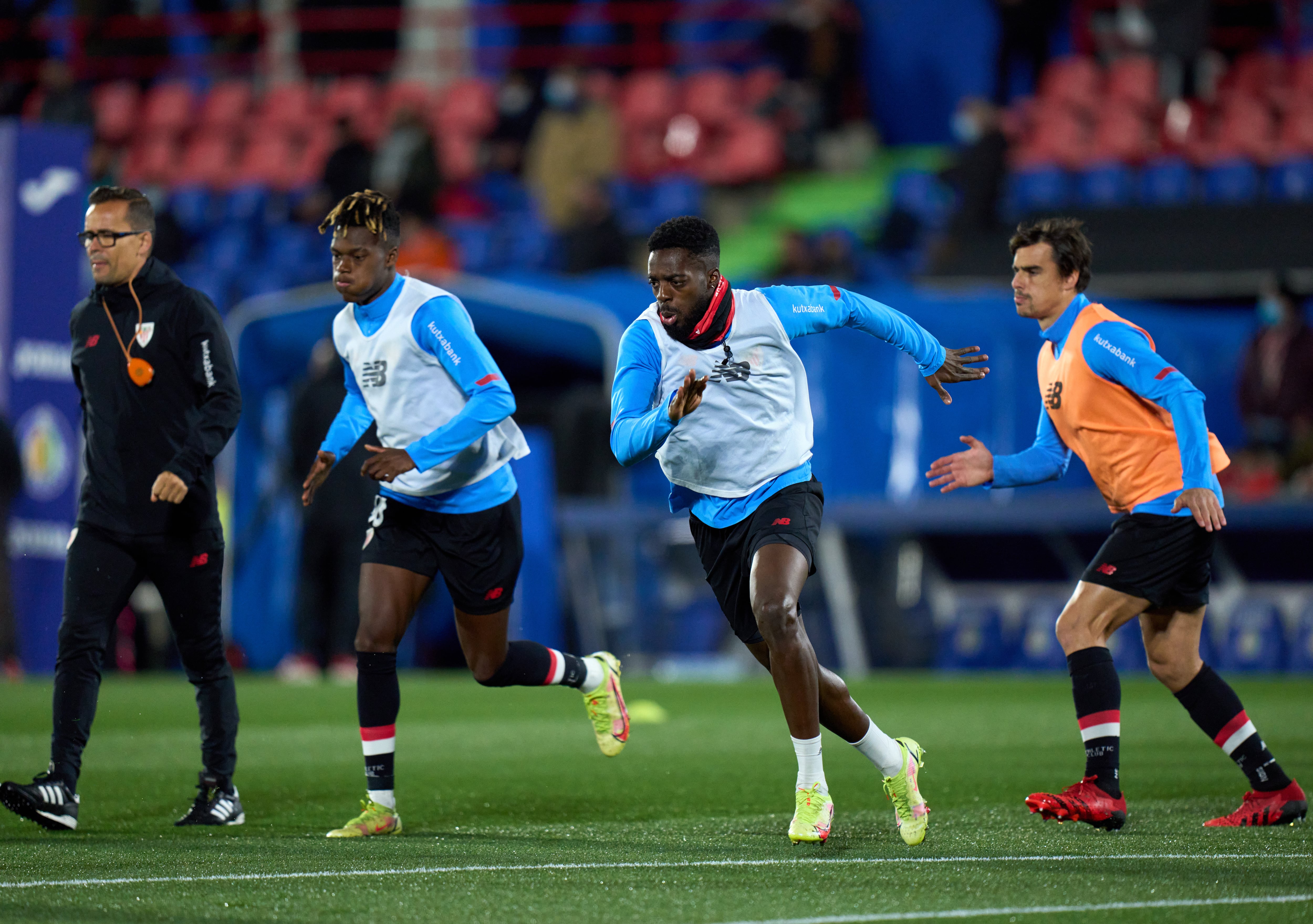 Iñaki Williams y Nicholas Williams, durante un entrenamiento con el Athletic