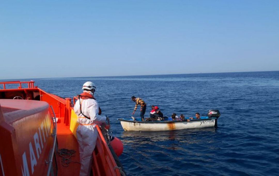 Rescate de una embarcación, en una imagen de archivo