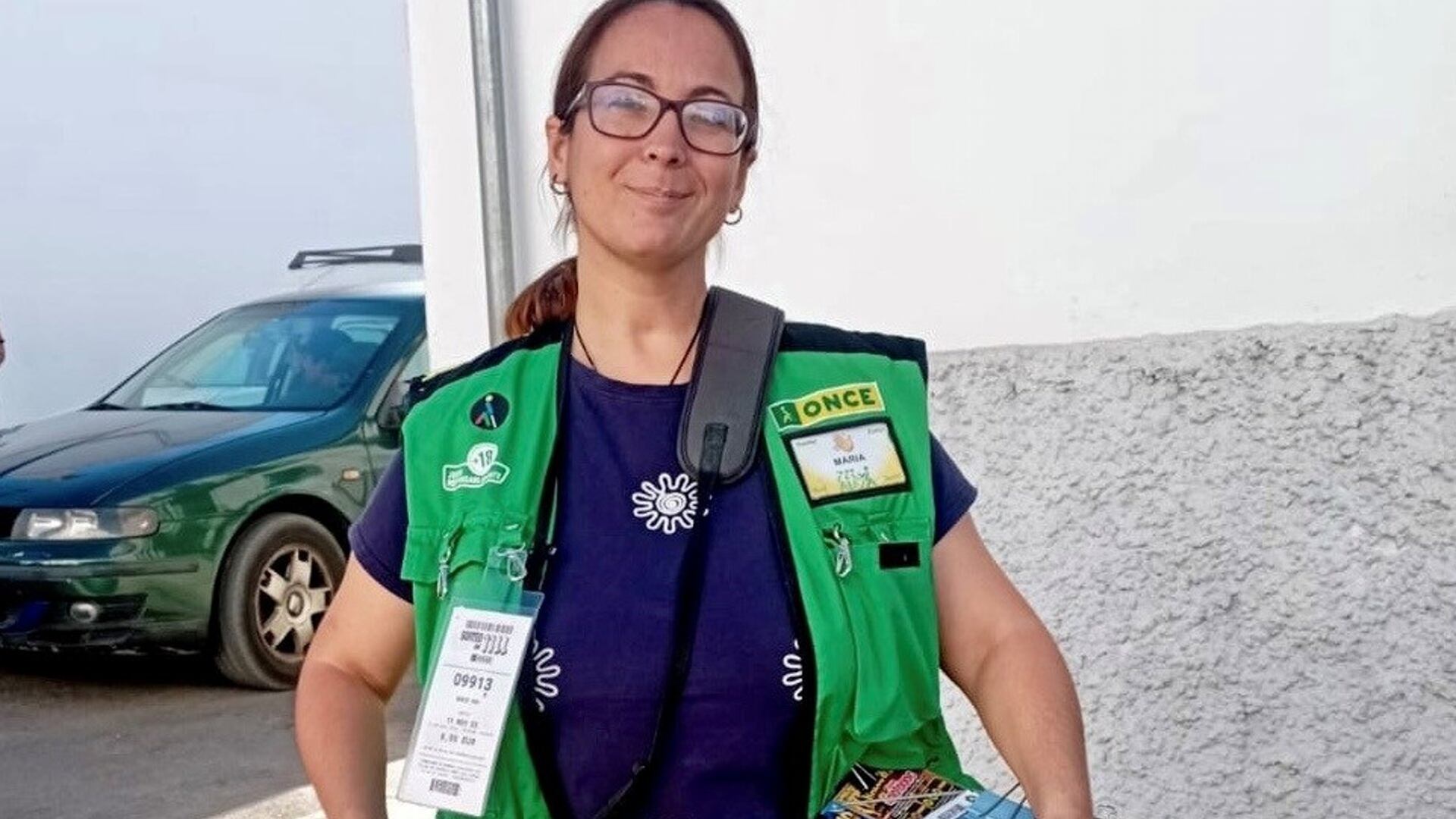María Rabaneda, vendedora de la ONCE en Villanueva de la Concepción
