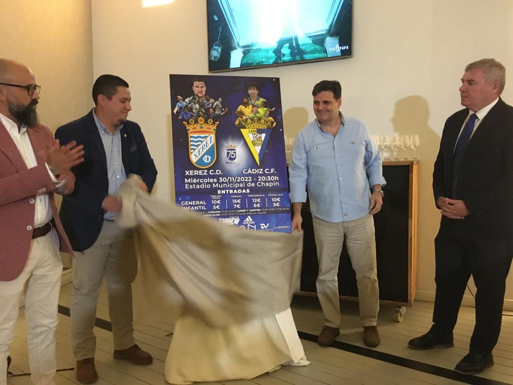 El partido entre el Xerez CD y el Cádiz CF se presentó en la Bodega González Byass