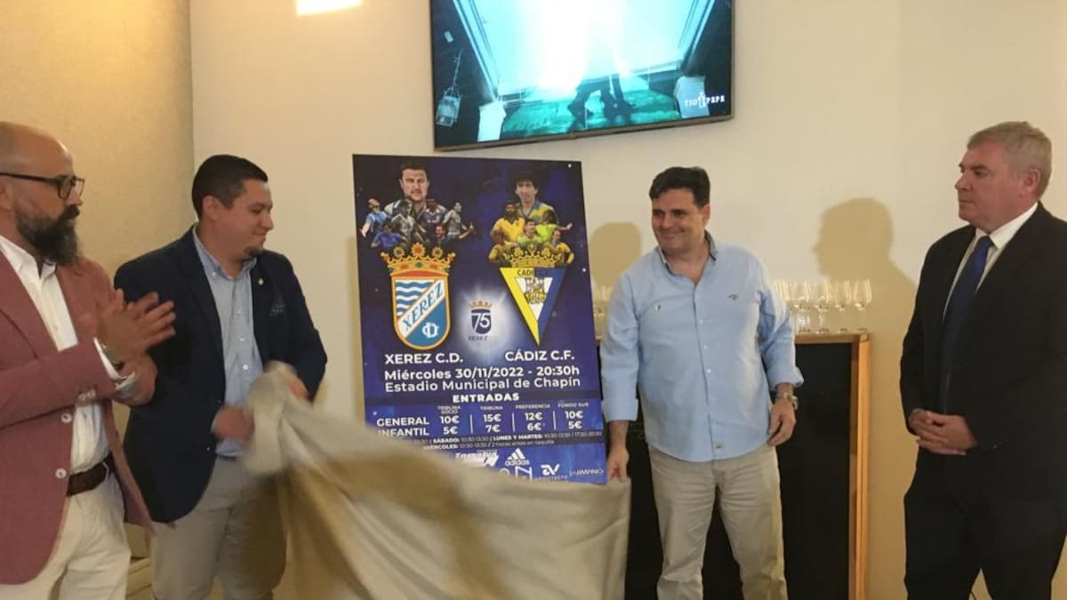 El partido entre el Xerez CD y el Cádiz CF se presentó en la Bodega González Byass