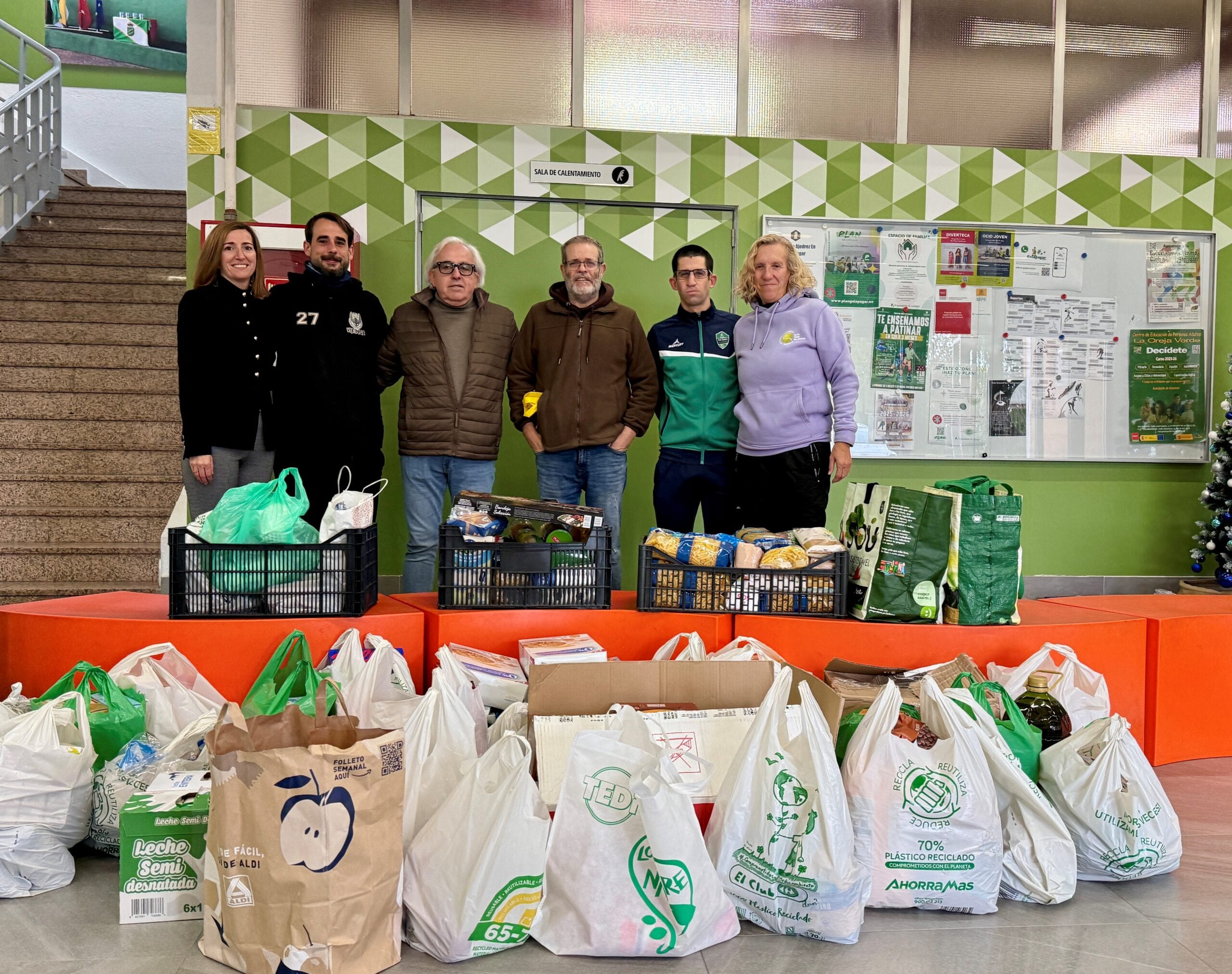 Alimentos recogidos para la Asociación Red de Solidaridad de Galapagar