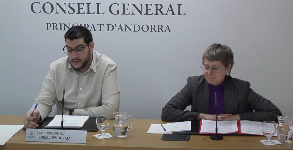 Els consellers generals del PS, Susanna Vela i Pere Baró