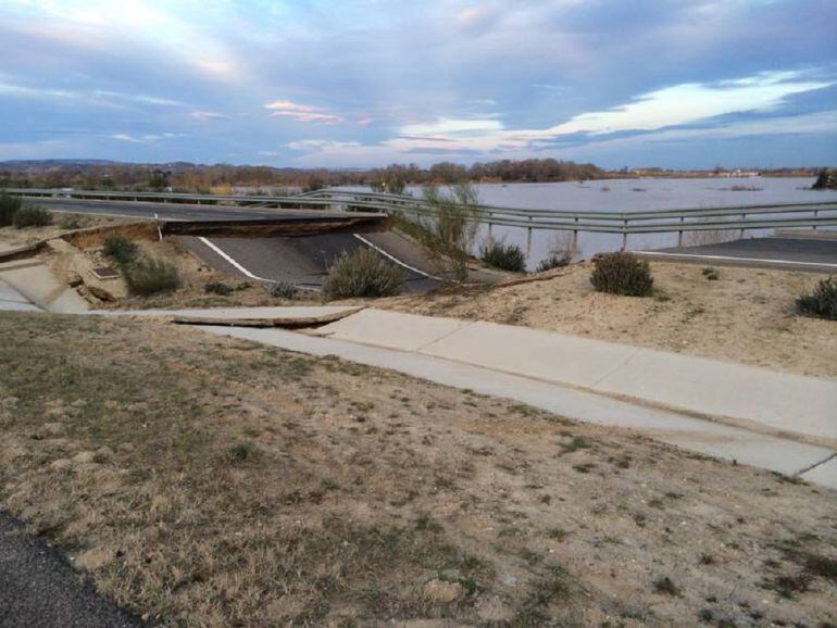 Así quedó la ARA - 1 tras las riada de febrero