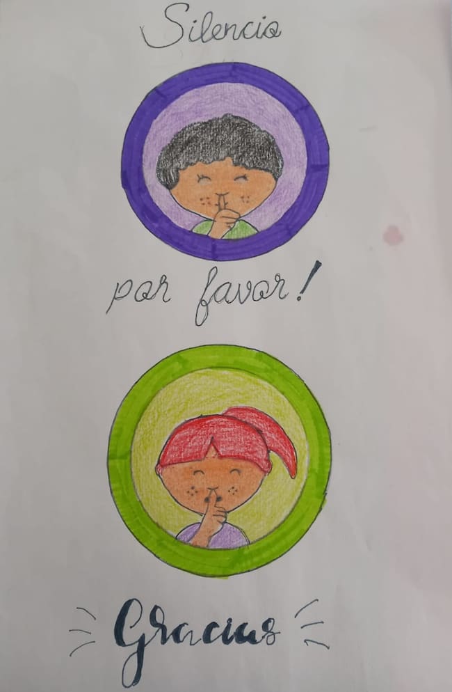 Uno de los dibujos del concurso 'Guarden Silencio'