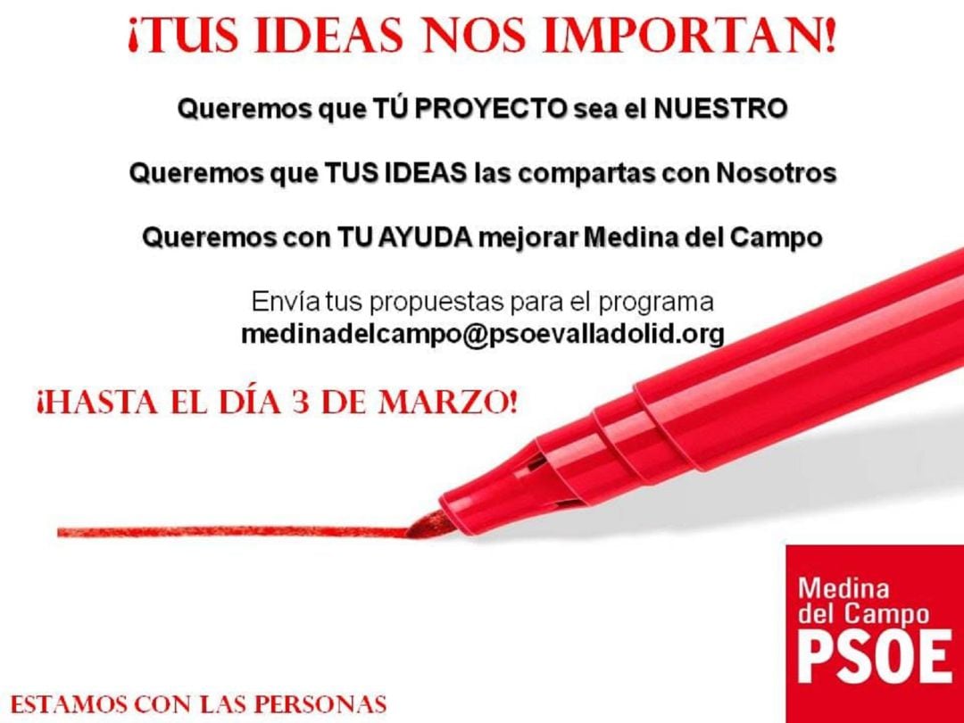 El PSOE abre una campaña de captación de ideas de los vecinos de Medina del Campo