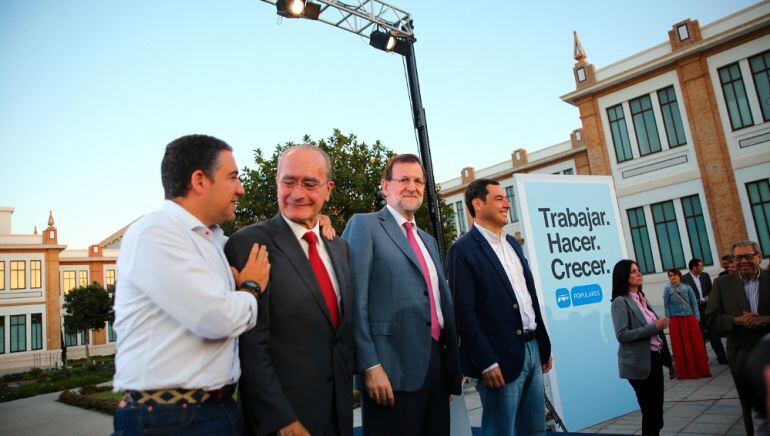 Arranque de la campaña electoral del candidato del PP, Francisco de la Torre, junto a Mariano Rajoy