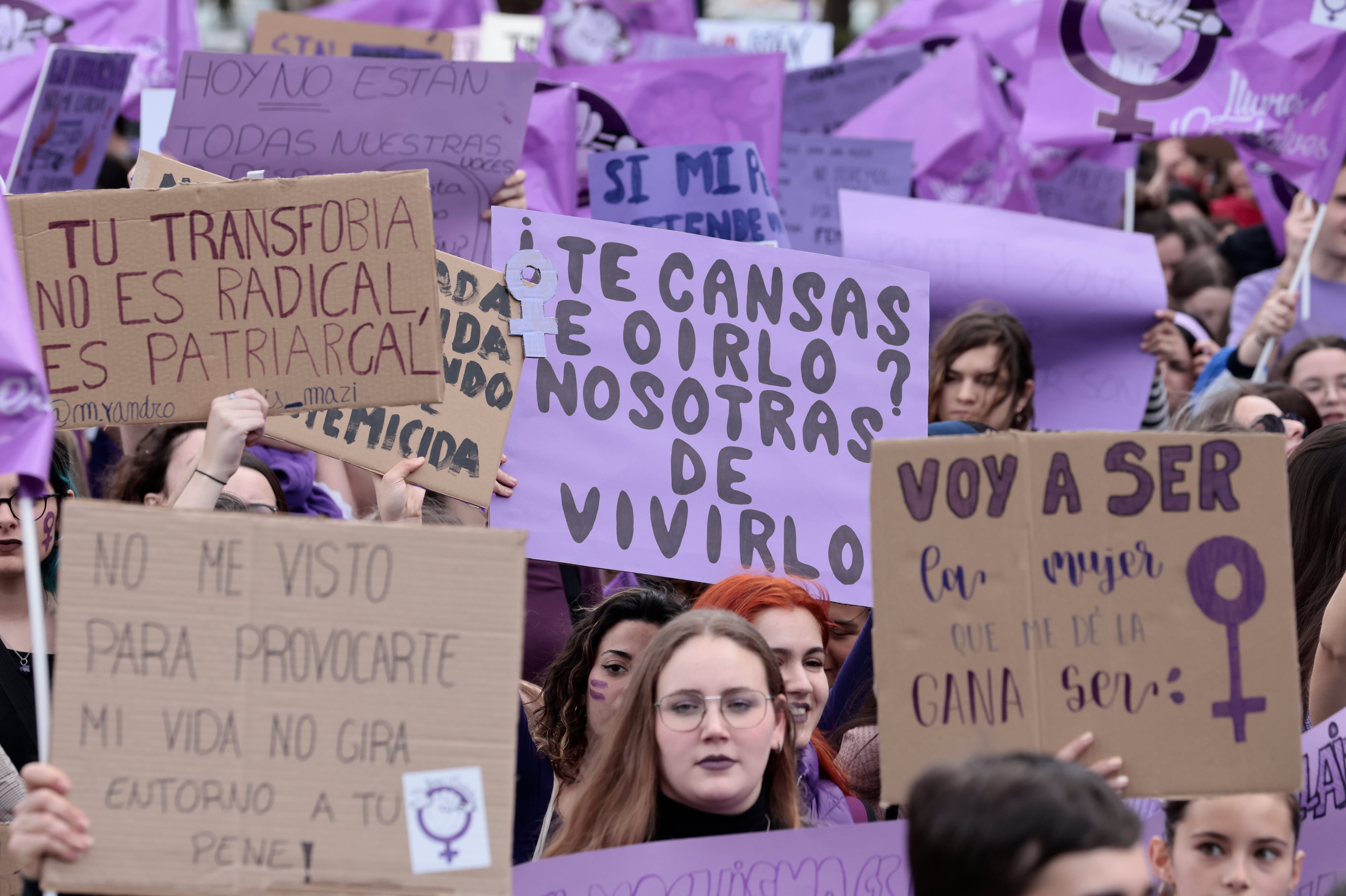 Manifestación por el Día de la Mujer en València en una imagen de archivo.EFE/ Ana Escobar