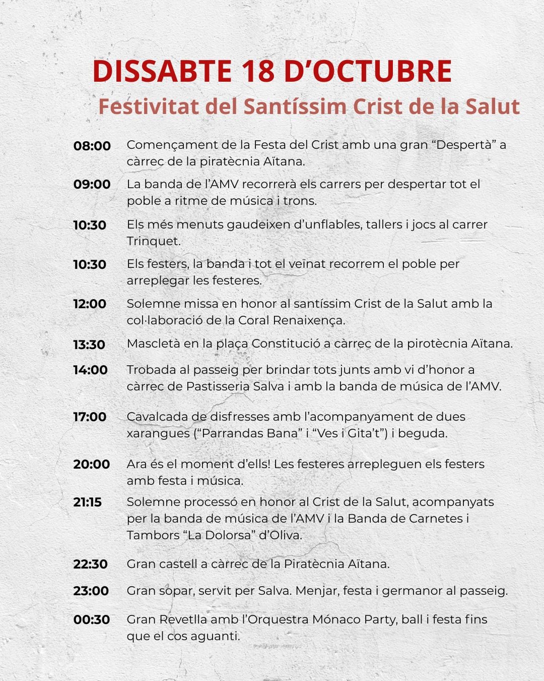 Programación Fiestas de Villalonga 2025