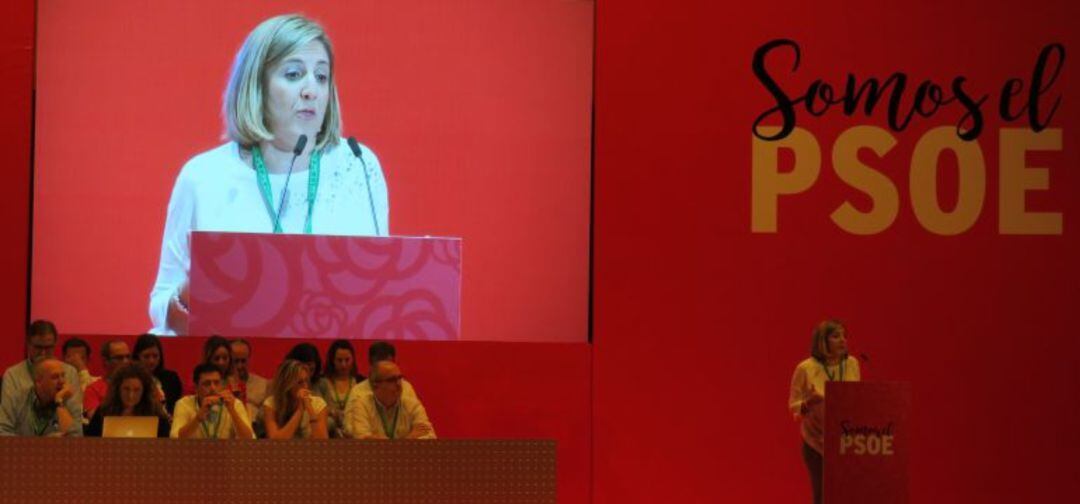 Imagen de archivo de uno de los congresos del PSOE con la intervención de Irene García