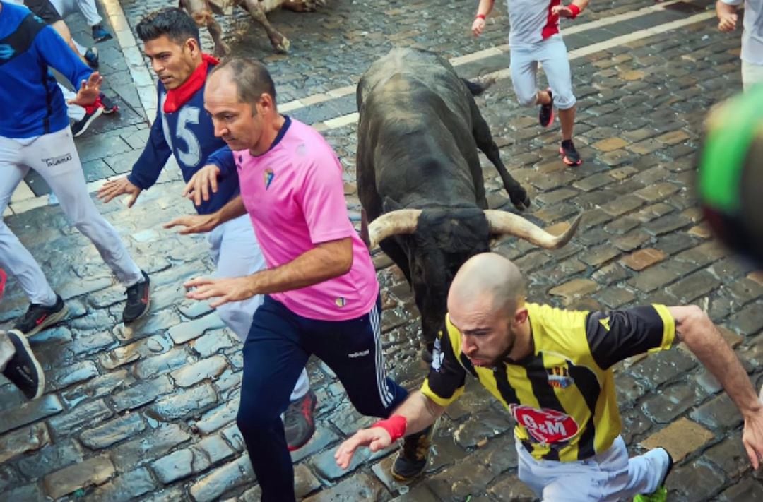 Romero en el encierro de San Fermín