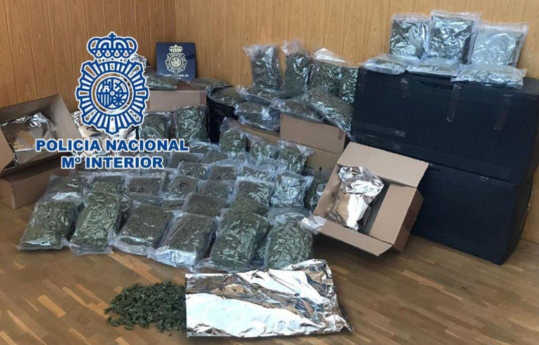 Alijo de droga intervenido por la Policía Nacional de Elche