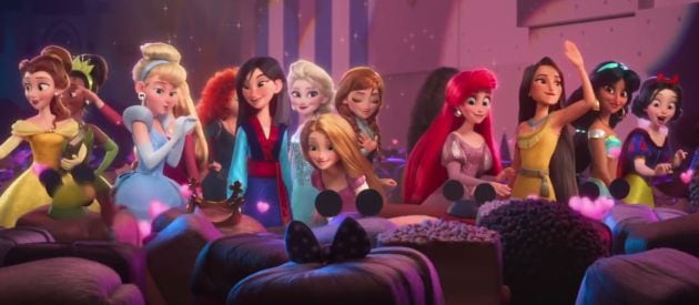 Las princesas Disney reunidas en &#039;Ralph Rompe Internet&#039;.