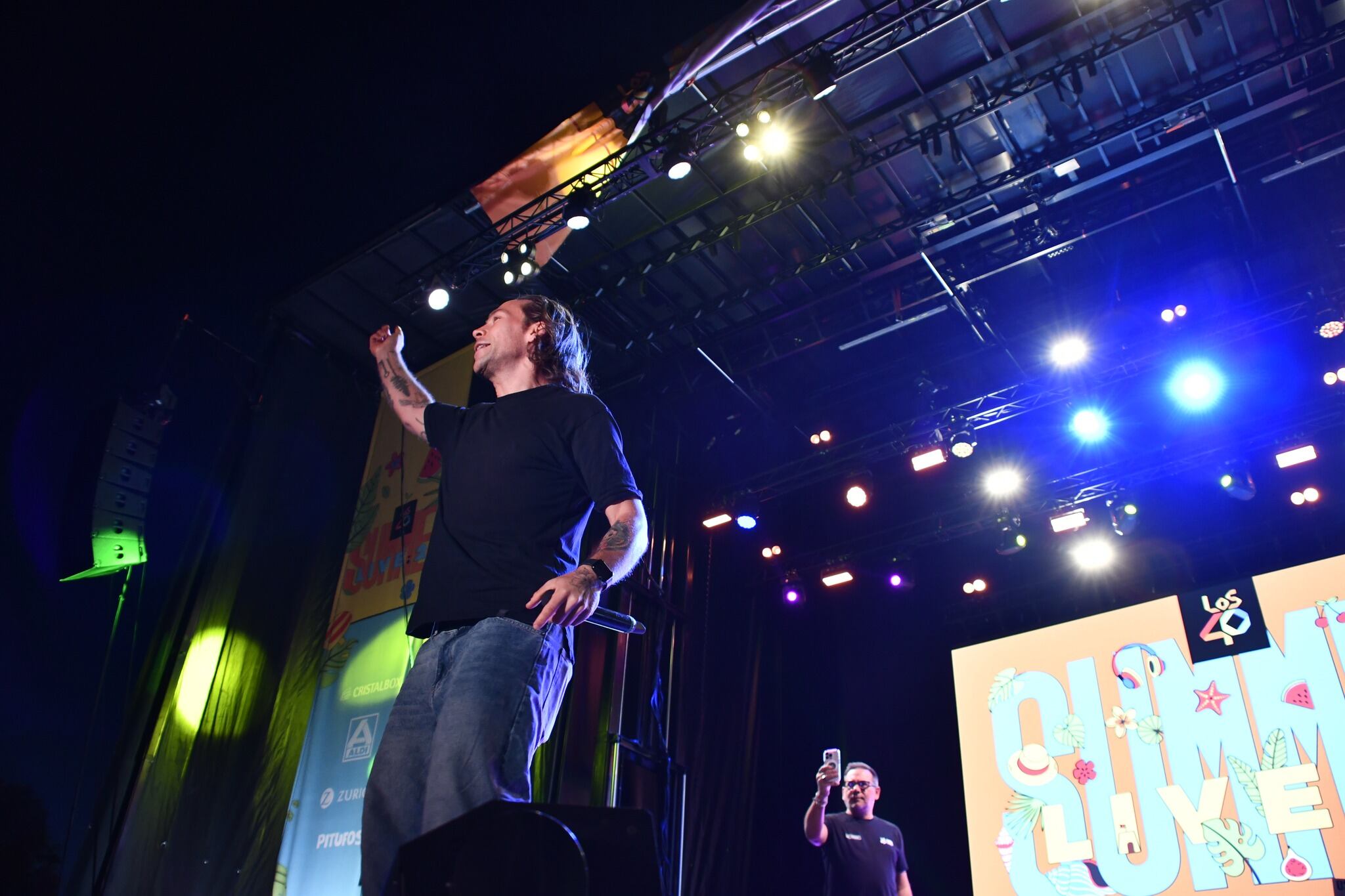 Oscar Martínez, en el escenario