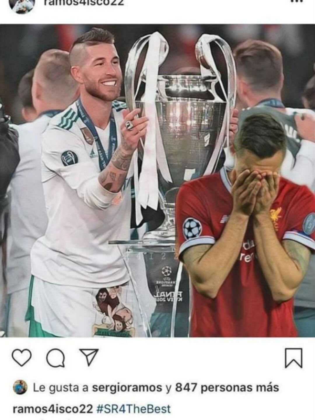 La publicación que ha dado like Sergio Ramos sobre Lovren