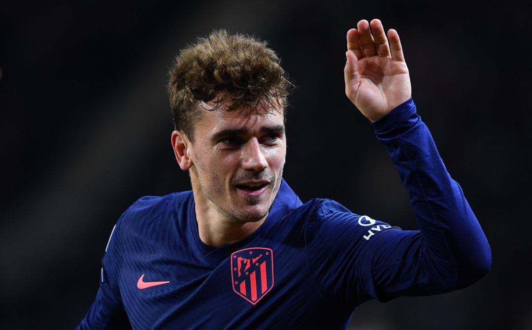 Griezmann celebra su gol con el Atlético de Madrid