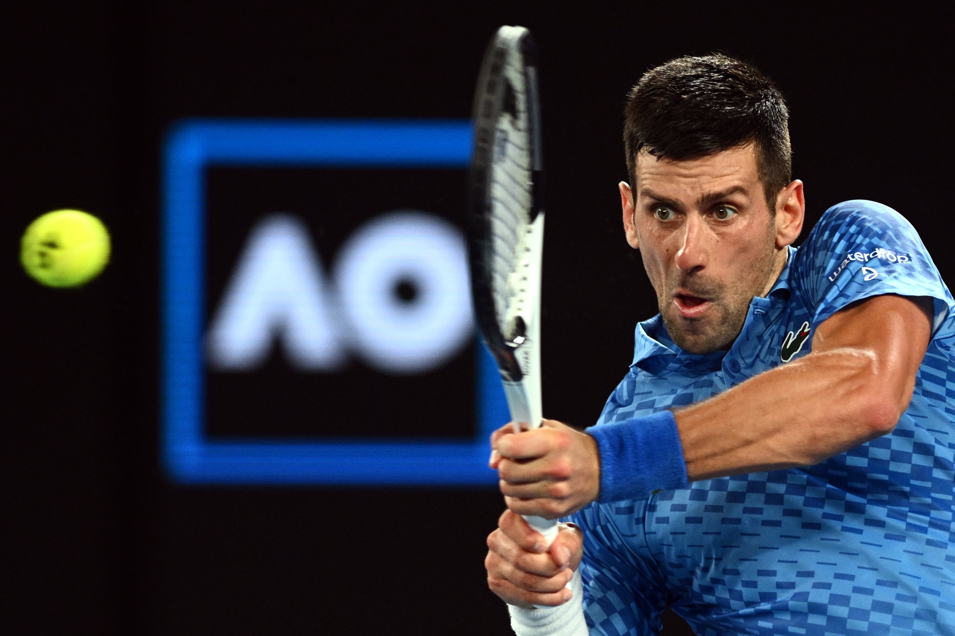 Novak Djokovic, durante la semifinal del Open de Australia