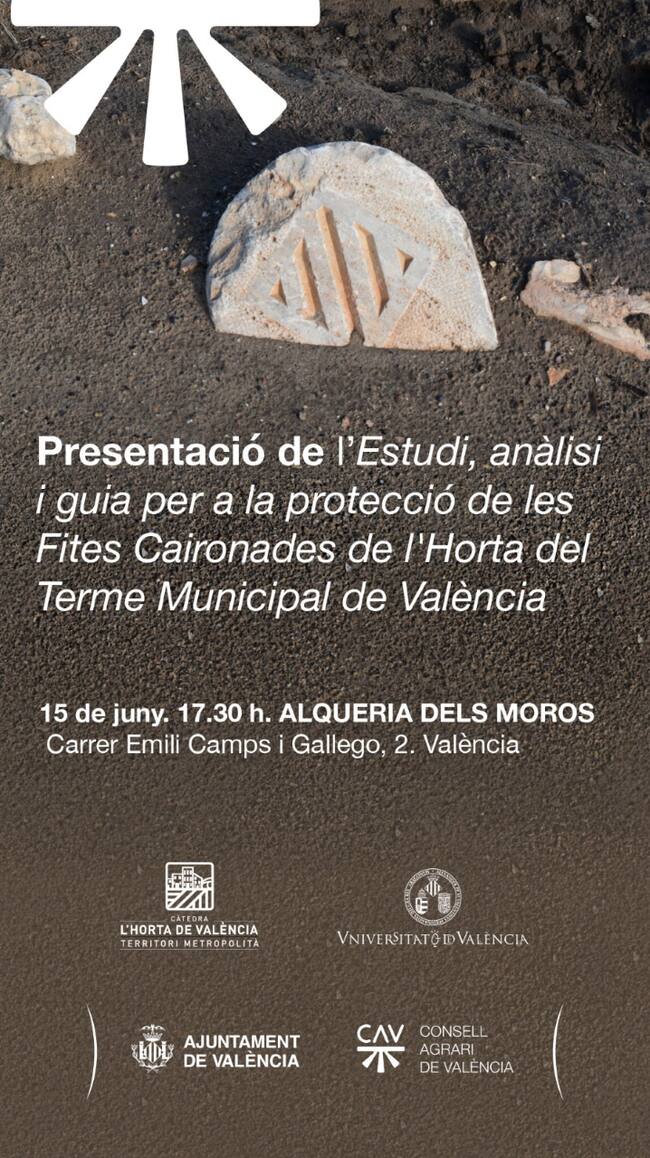 Cartel anunciador del estudio sobre los hitos de l'Horta