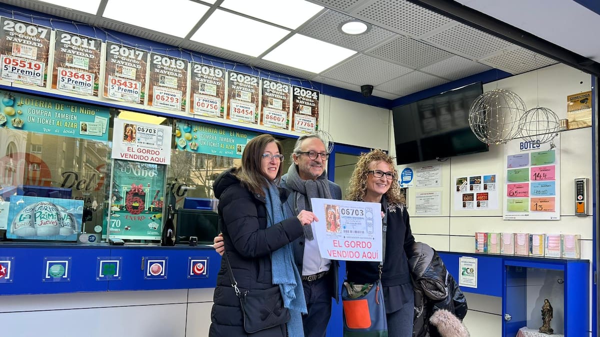 El Gordo de la Lotería del Niño deja 3'4 millones de euros en Aragón