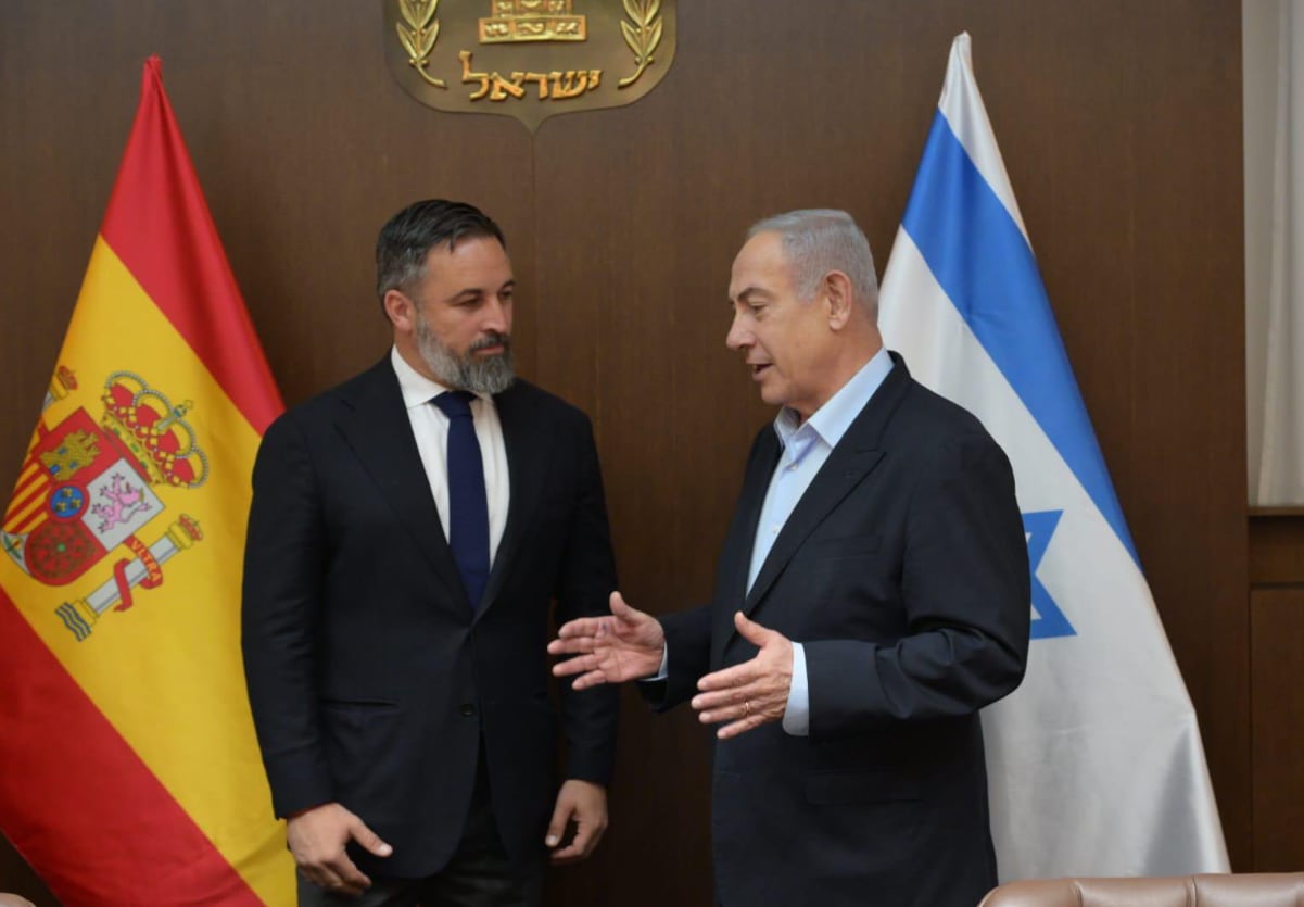 Santiago Abascal (Vox) se reúne con Benjamín Netanyahu en Israel.