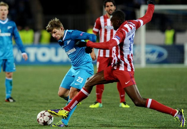 El jugador ruso se midió al Atlético de Madrid en 2013