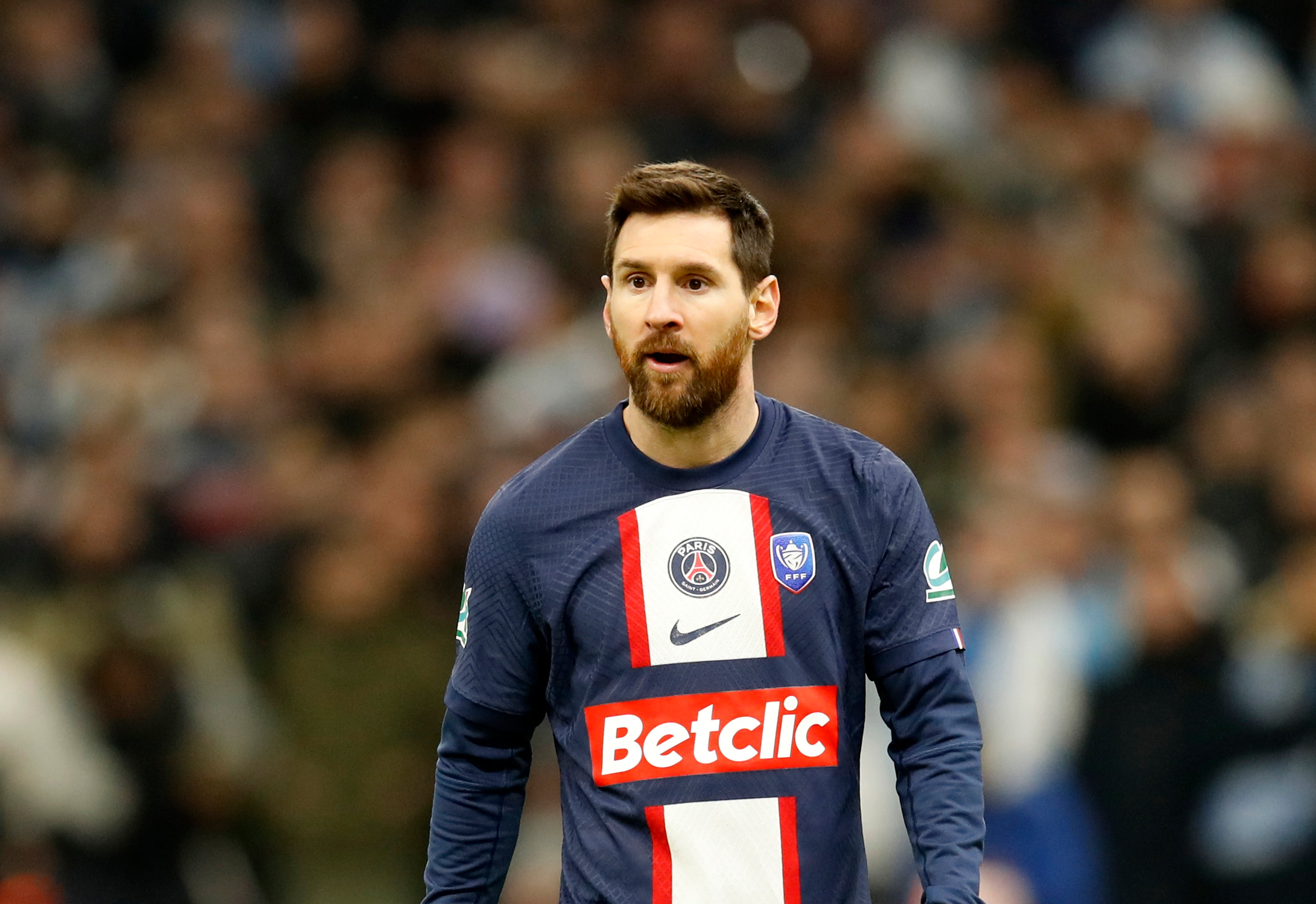 Lionel Messi, durante el partido contra el Olympique de Marsella este pasado miércoles