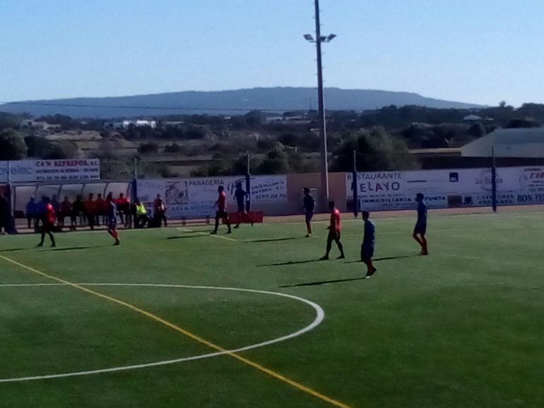 Imagen del partido jugado ayer en Sant Francesc