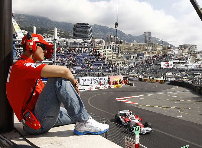 Michael Schumacher, en el trazado de Montecarlo