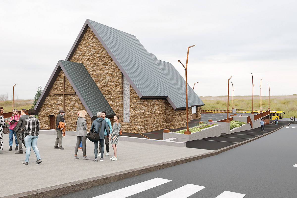 Render de la remodelació de la plaça de l'Església del Pas de la Casa