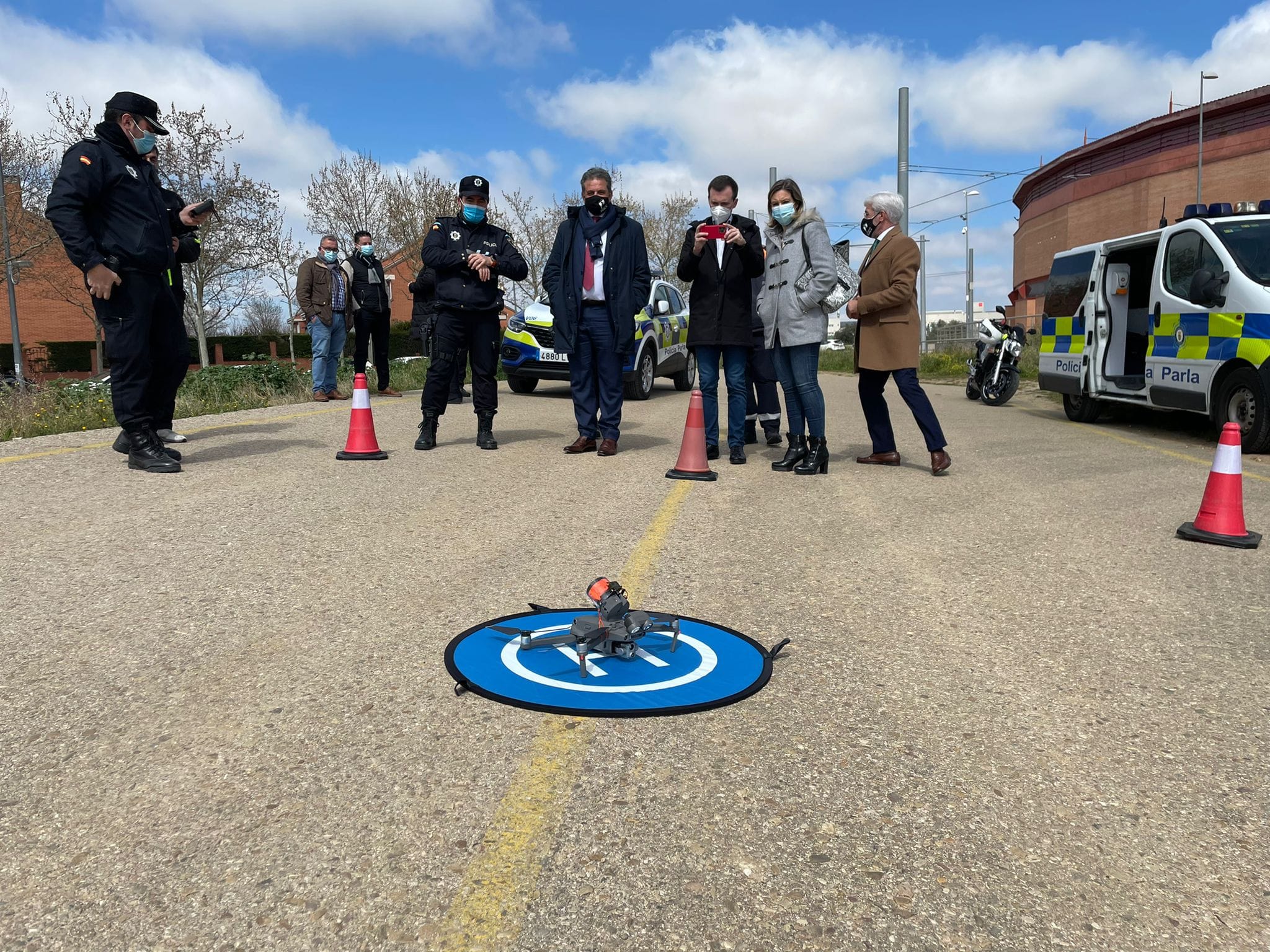La presentación del dron de la Policía Local de Parla
