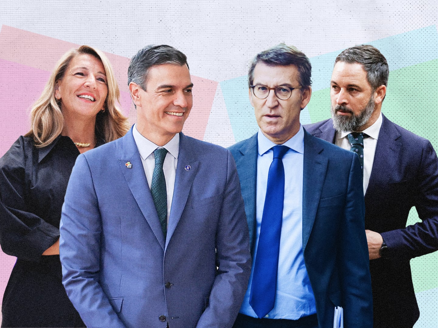 Montaje de los principales candidatos en las elecciones del 23 de julio